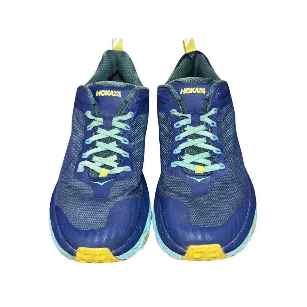 Hoka challenger Atr 5 One One Women's Blue and Yellow Athletic Shoes size 10